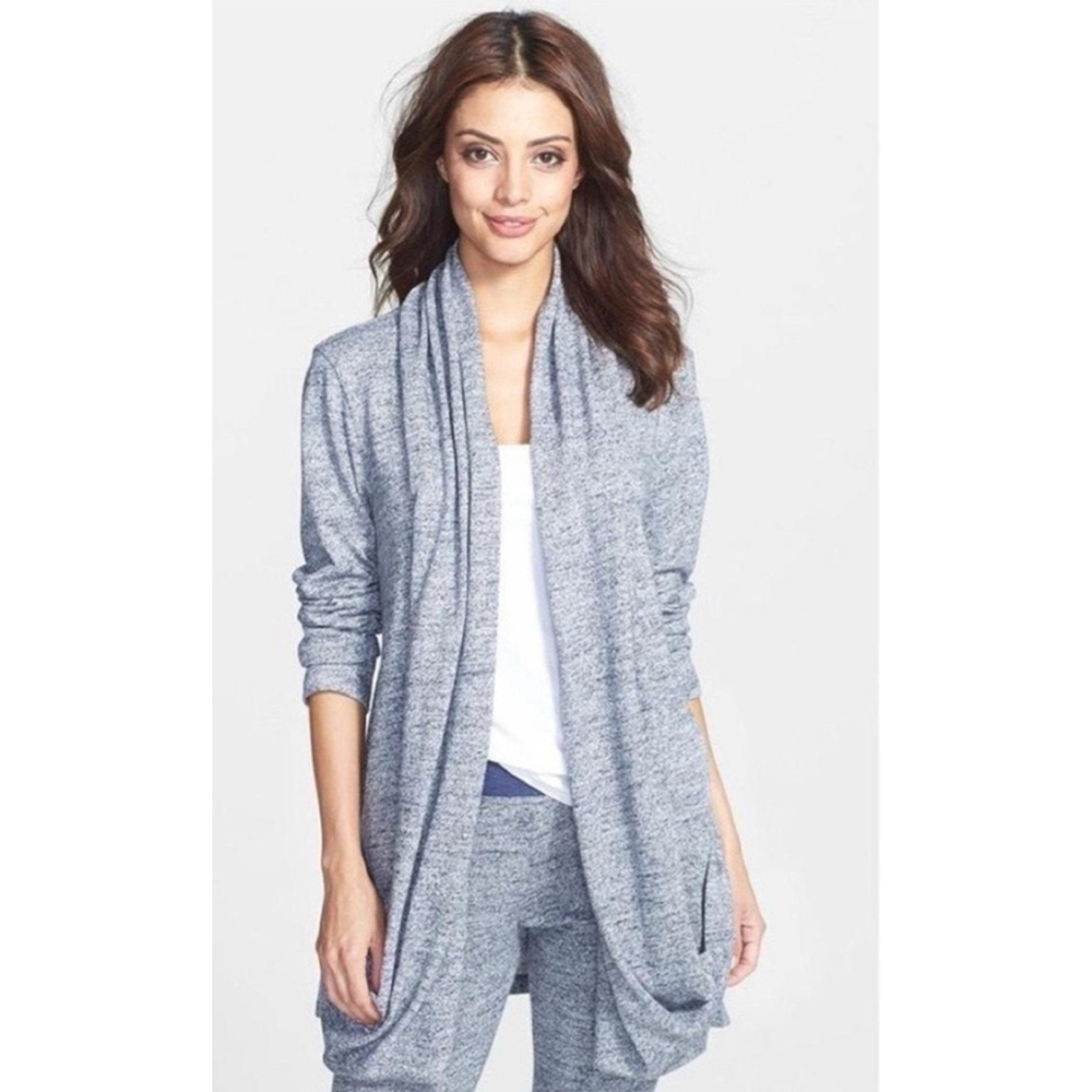Women's UGG Heather blue Open Front Cardigan Sweater Size S